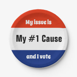 Mijn stemmer bij de verkiezingen papieren bordje