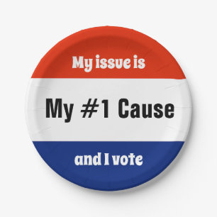 Mijn stemmer bij de verkiezingen papieren bordje