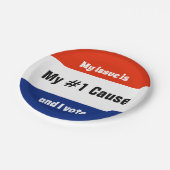 Mijn stemmer bij de verkiezingen papieren bordje (Gekanteld)