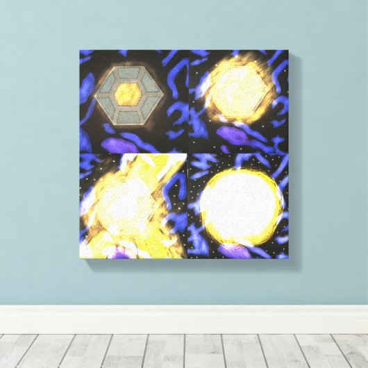 Mijn ster canvas afdruk (Insitu (Houten vloer))