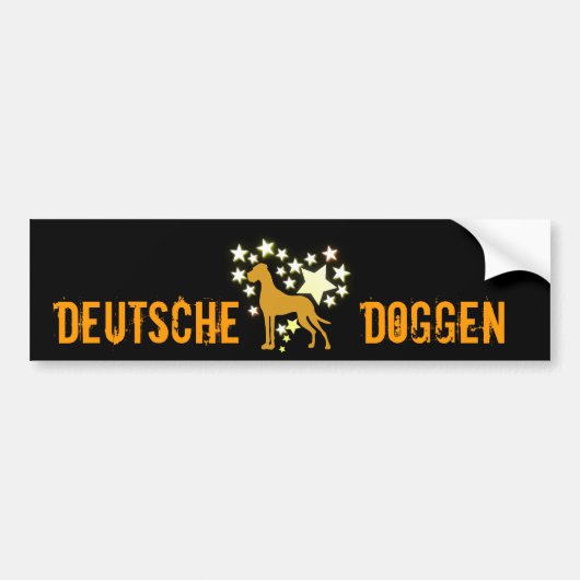 Mijn Ster Deense Reuzen Bumpersticker (Voorkant)