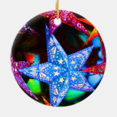 Mijn sterren!  Het is bijna Kerstmis. Keramisch Ornament (Achterkant)