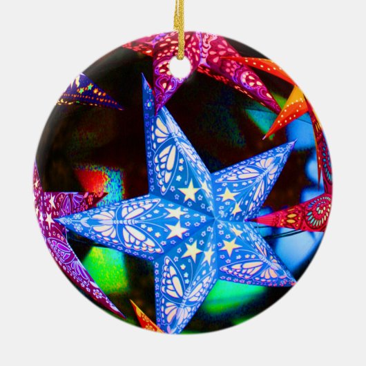 Mijn sterren!  Het is bijna Kerstmis. Keramisch Ornament (Achterkant)