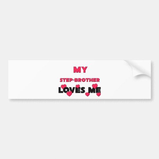 Mijn stiefbroer houdt van me bumpersticker (Voorkant)