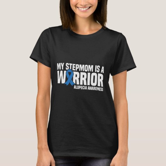 Mijn stiefmoeder is een Warrior Blue Ribbon Alopec T-shirt (Voorkant)