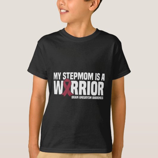 Mijn stiefmoeder is een Warrior Brain Aneurysm Awa T-shirt (Voorkant)