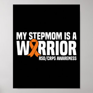 Mijn stiefmoeder is een Warrior Sinaasappel Ribbon Poster
