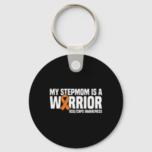 Mijn stiefmoeder is een Warrior Sinaasappel Ribbon Sleutelhanger