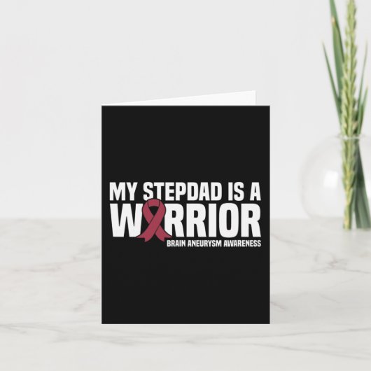 Mijn stiefvader is een Warrior Brain Aneurysm Awar Kaart (Voorkant)