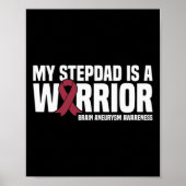 Mijn stiefvader is een Warrior Brain Aneurysm Awar Poster (Voorkant)
