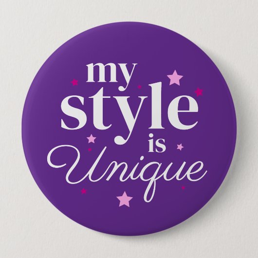 Mijn stijl tekst ontwerp ronde button 4,0 cm (Voorkant)