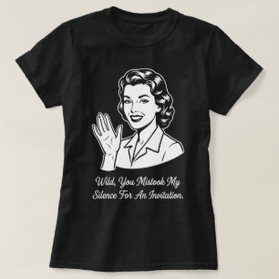 Mijn stilte als retro uitnodiging t-shirt