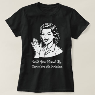 Mijn stilte als retro uitnodiging t-shirt
