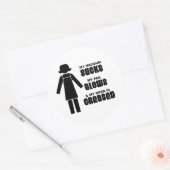 MIJN STOFZUIGER SUIST NIET GOED RONDE STICKER (Envelop)