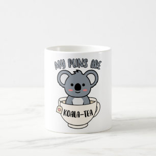 Mijn straf is Koala Tea Funny Cute Koala Beer Pun Koffiemok