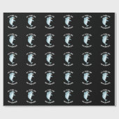 Mijn straf staat op Porpoise Funny Animal Pun Dark Cadeaupapier (Vlak)