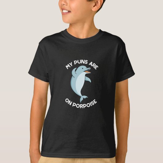 Mijn straf staat op Porpoise Funny Animal Pun Dark T-shirt (Voorkant)