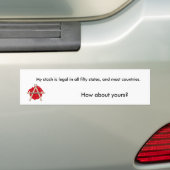 Mijn streepje is legaal bumpersticker (Op auto)