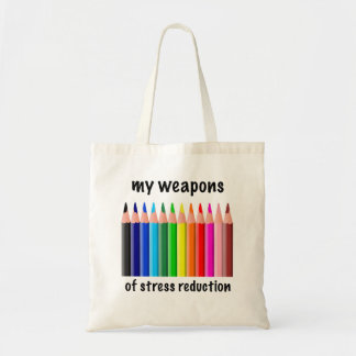 Mijn stressverlagende wapens voor coloristen tote bag
