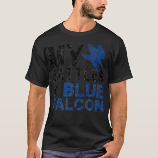 Mijn strijd gaat over een blauwe valk Premium T-shirt