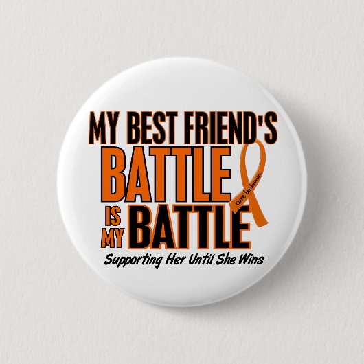 Mijn strijd is te goed voor leukemie ronde button 5,7 cm (Voorkant)