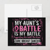 Mijn strijd om 2 borstkankertante briefkaart (Voorkant / Achterkant)