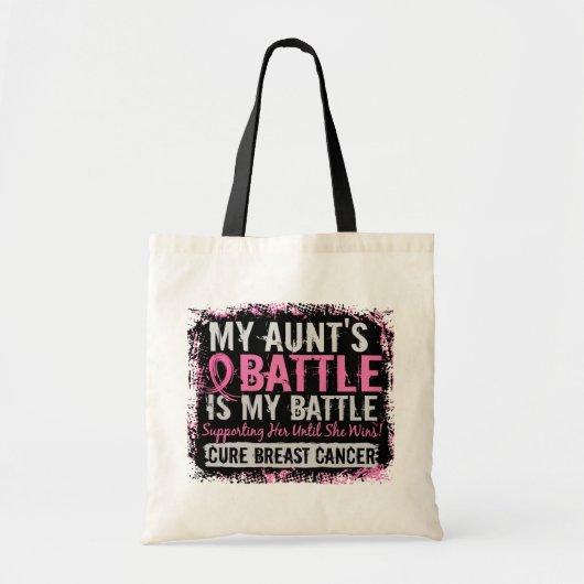 Mijn strijd om 2 borstkankertante tote bag (Voorkant)