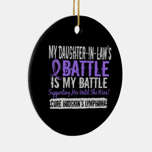 Mijn strijd om 2 dochters-in-law Hodgkins Lymfoom Keramisch Ornament (Rechts)