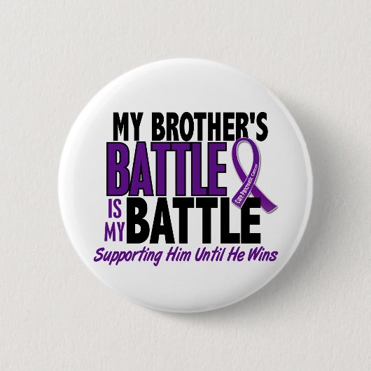 Mijn strijd om Broeder-pancreaskanker Ronde Button 5,7 Cm (Voorkant)