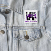 Mijn strijd om Broeder-pancreaskanker Vierkante Button 5,1 Cm (In situ)