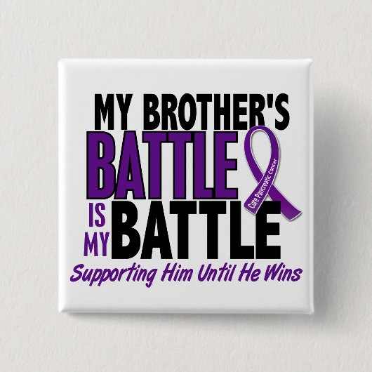 Mijn strijd om Broeder-pancreaskanker Vierkante Button 5,1 Cm (Voorkant)