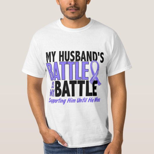 Mijn strijd om esophageale kanker te Husband T-shirt (Voorkant)