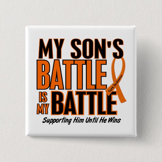 Mijn strijd om leukemie vierkante button 5,1 cm (Voorkant)