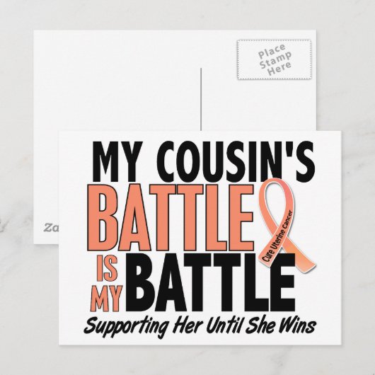 Mijn strijd om neef-baarmoederkanker briefkaart (Voorkant / Achterkant)