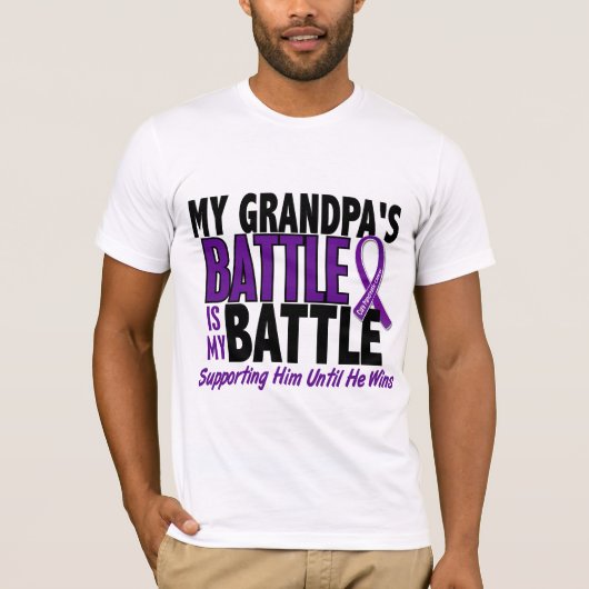 Mijn strijd om opa pancreaskanker t-shirt (Voorkant)