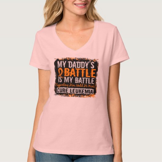 Mijn strijd te 2 leukemiepappie t-shirt (Voorkant)