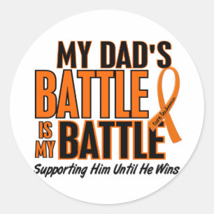Mijn strijd tegen papa Leukemie Ronde Sticker