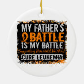 Mijn strijd voor 2 leukemievader keramisch ornament (Achterkant)