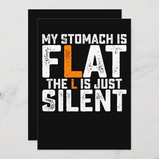 Mijn stroper is vlak en de L is gewoon stil Kaart (Voorkant / Achterkant)