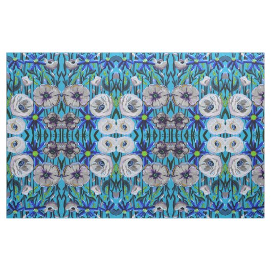 Mijn structuur Blauwe Vloeren Stof (Fat Quarter)