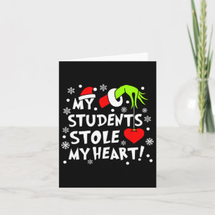 Mijn student heeft mijn hart gestolen Kerstleraar Kaart