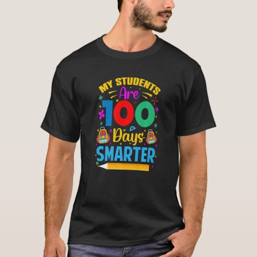Mijn student is 100 dagen slimmer dan 100 dagen t-shirt (Voorkant)