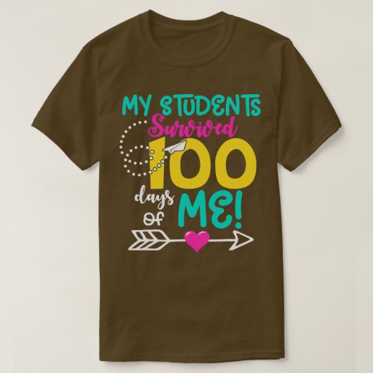 Mijn student overleefde 100 dagen van mij 100e dag t-shirt (Design voorkant)