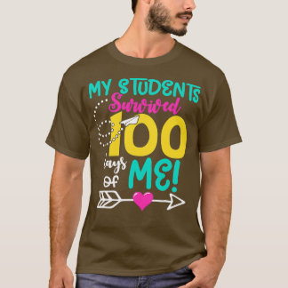 Mijn student overleefde 100 dagen van mij 100e dag t-shirt
