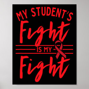 Mijn Student Strijdt, Ik Strijd Tevens Bloedkanker Poster
