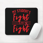 Mijn Student Strijdt, Ik Strijdt Bloedkanker Bewus Muismat (Met muis)