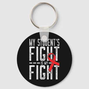 Mijn Student Zijn Strijd Is Mijn Strijd Bloedkanke Sleutelhanger