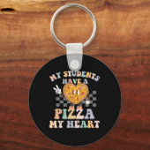 Mijn studenten hebben een pizza-mijn-hart sleutelhanger (Voorkant)