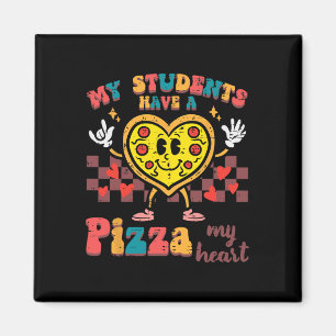 Mijn studenten hebben een pizza Valentijnsdag lera Magneet