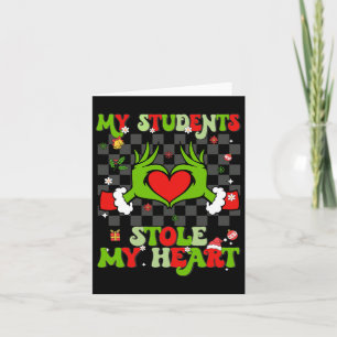 Mijn studenten hebben mijn hart gestolen Kerstlera Kaart